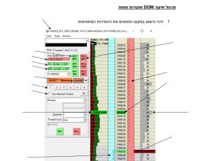 תרגול חלון מסחר שיעור 2 (Order Flow/DOM-Depth of Market)