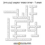 תשחץ 1-יסודות המסחר-פתרון
